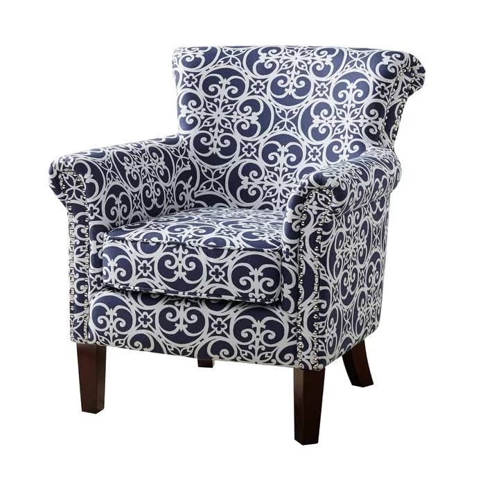 Olson Armchair (Color: Navy/White)