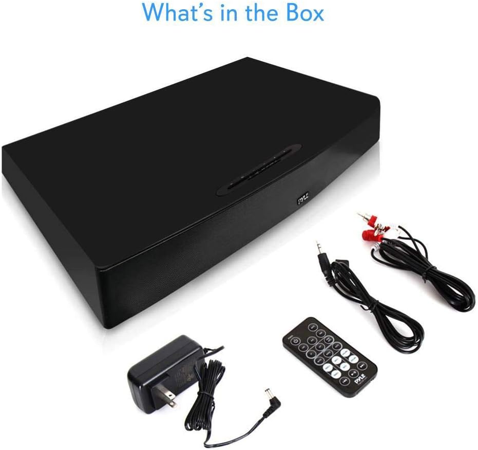 Pyle TV Soundbar Soundbase Bluetooth - Upgraded 2018 Wireless Surround Sound System for TV’s With Built-in Subwoofer, Remote Control, AUX RCA Optical Digital Inputs for TV PC - PSBV600BT