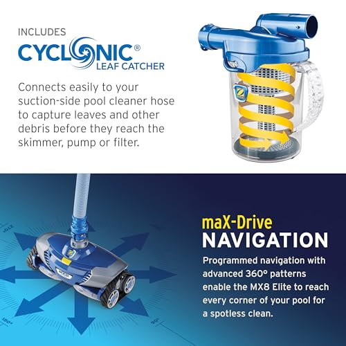 Zodiac MX8 Suction Pool Cleaner for All In-Ground Pool Surfaces, 39 ft reach, Excellent Traction for All Surfaces