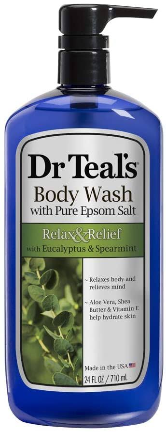 Dr Teal&s Pure Epsom Salt Body Wash Relax u0026 Relief with Eucalyptus u0026 Spearmint 710 ml