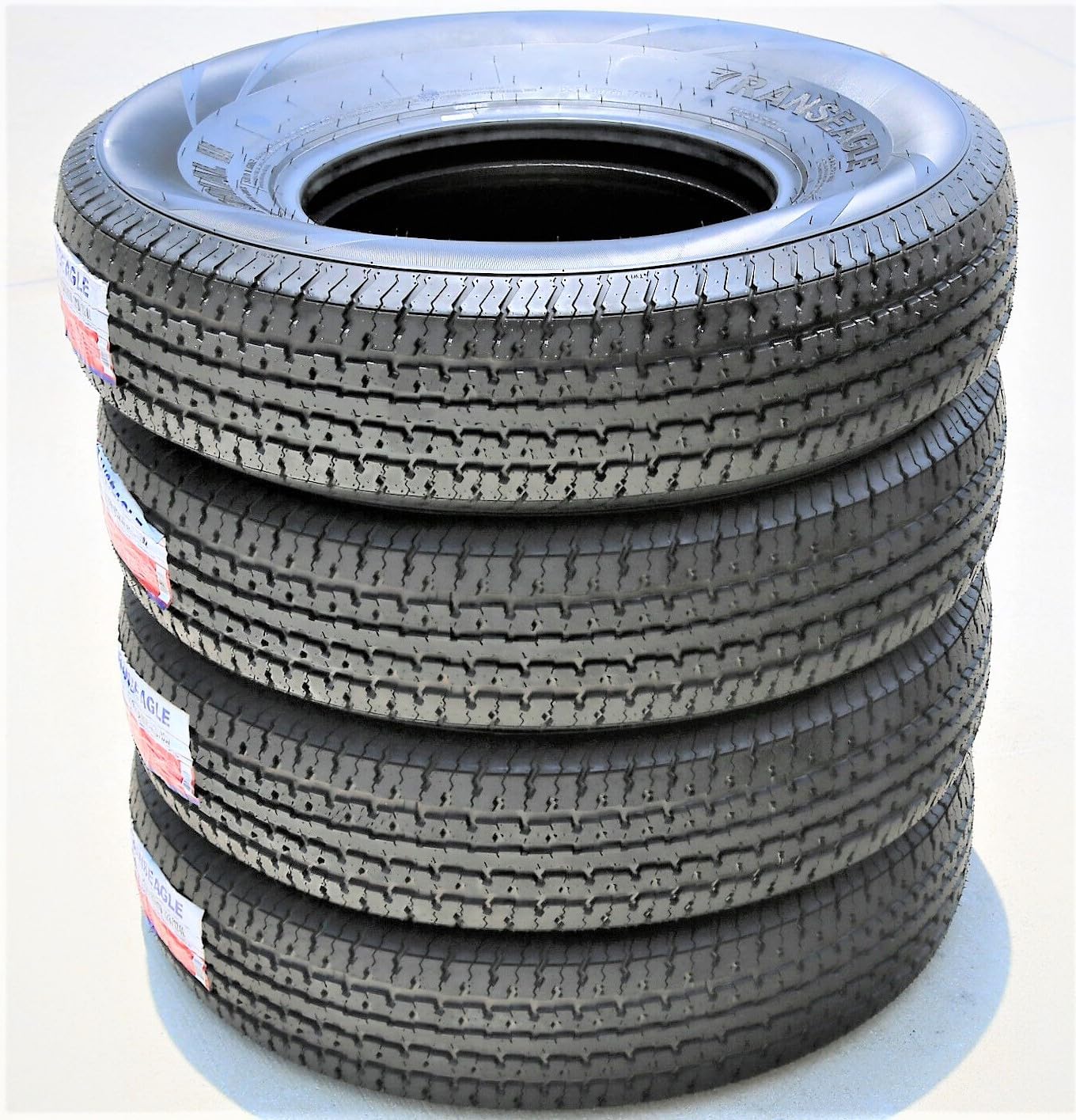 Set of 4 (FOUR) Transeagle ST Radial II Premium Trailer Radial Tires-ST205/75R14 205/75/14 205/75-14 105/101L Load Range D LRD 8-Ply BSW Black Side Wall