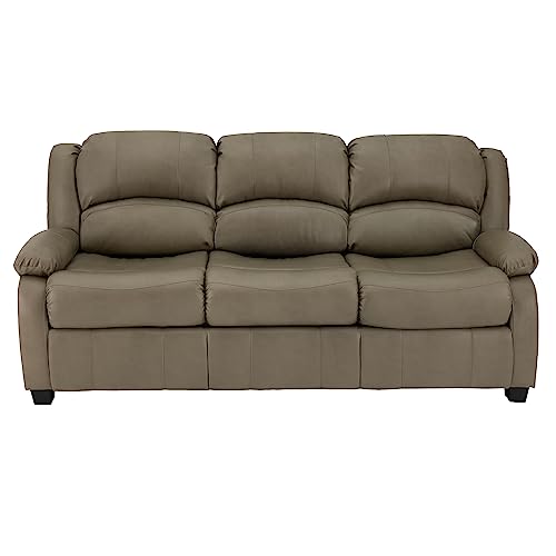 RecPro Charles Collection | 80" RV Hide A Bed Loveseat | Memory Foam Mattress | RV Sleeper Sofa | Pull Out Couch | RV Furniture | RV Loveseat | RV Living Room (Slideout) Furniture | Putty