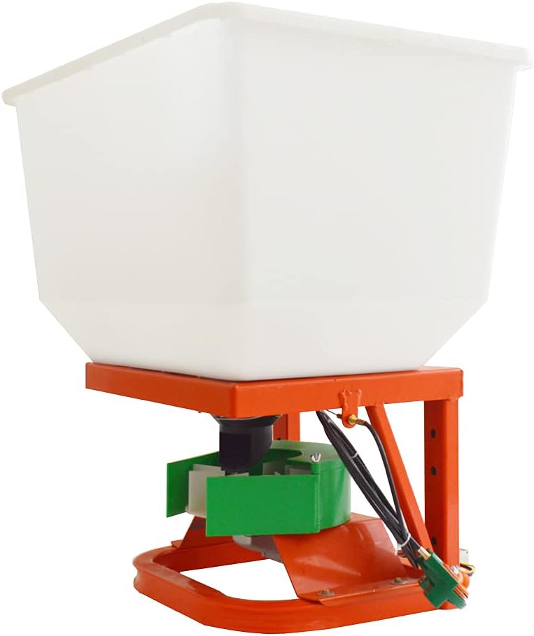 INTBUYING ATV/UTV Broadcaster Spreader 265lbs Tractor Seed and Fertilizer Broadcast Spreader Garden Spreader All-Purpose Variable Speed Fertilizer Hopper 12V/24V Dry Material Broadcast Spreader
