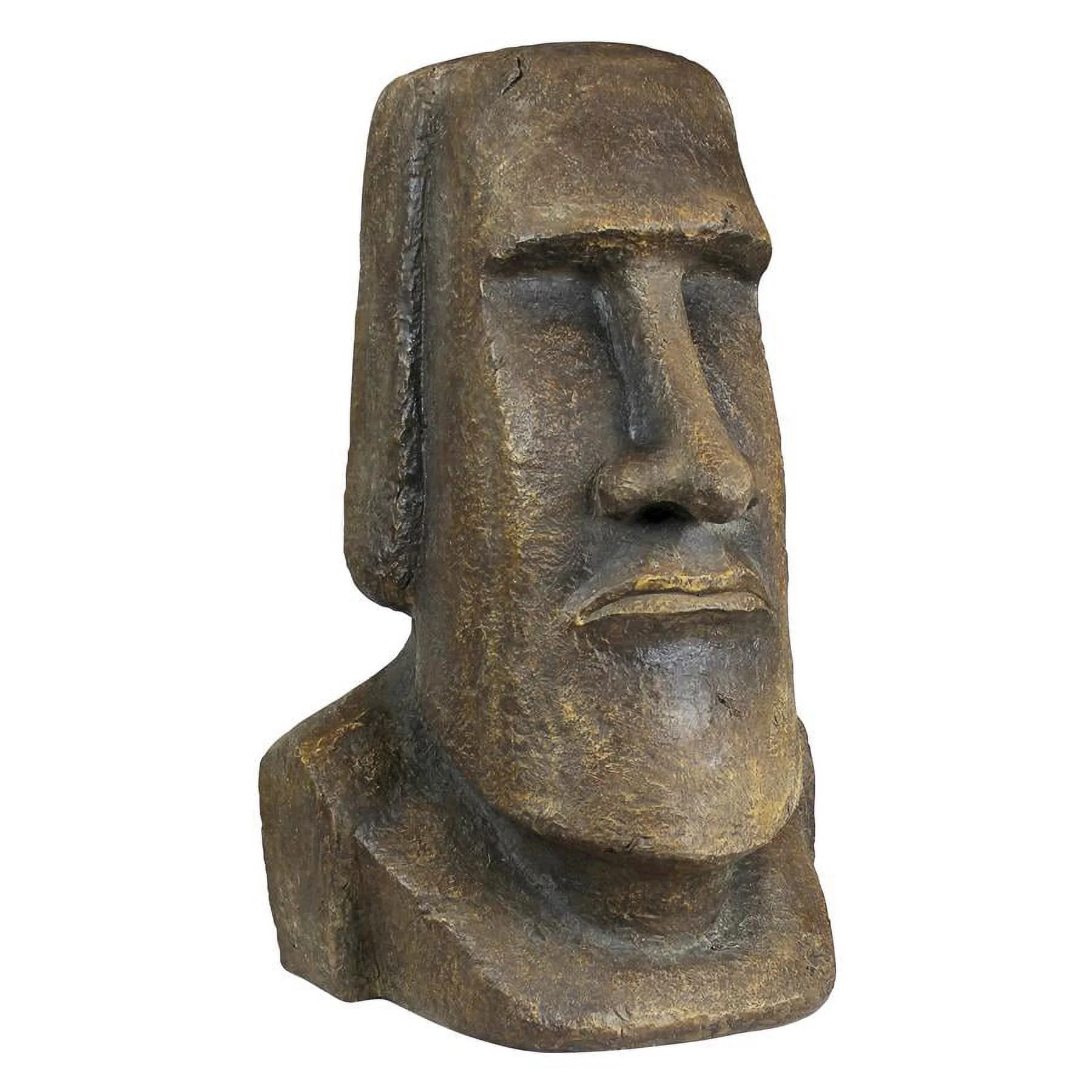 Design Toscano Easter Island Ahu Akivi Moai Monolith Garden Statue, Extra Large, 32 Inch, Polyresin, Grey Stone