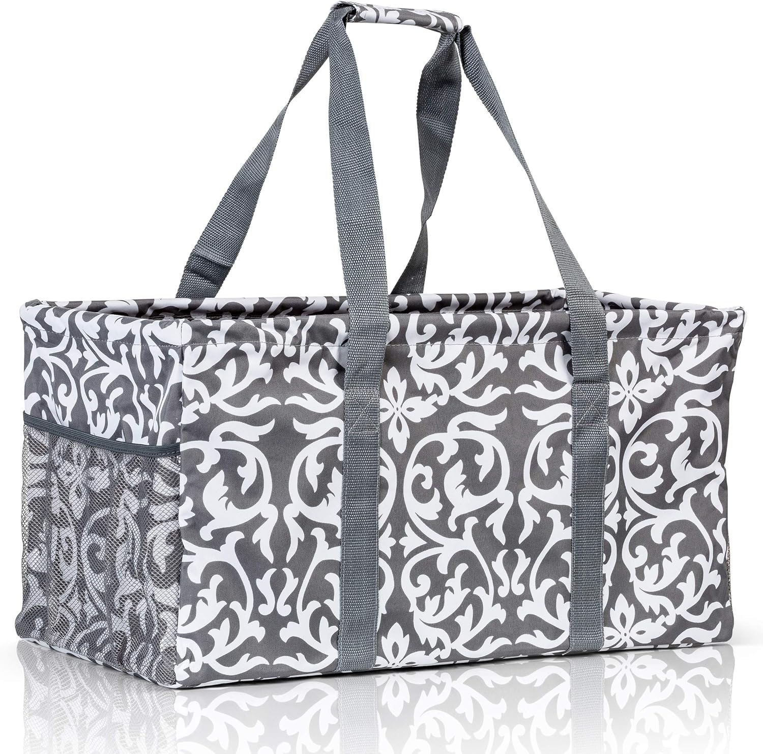 Extra Large Utility Tote Bag - Oversized Collapsible Pool Beach Canvas Basket