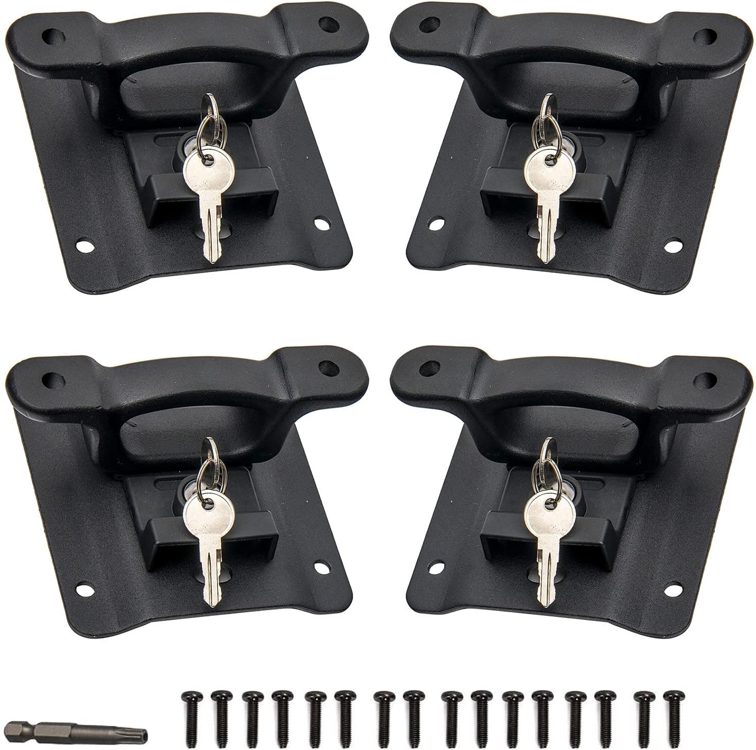 Wocch Tie Down Anchors Cleats Heavy Duty Boxlink Bed Tie Downs with Plates Brackets Anti-Theft Screws for Ford 2015-2021 F150 F250 F350 Pickup Truck Accesories