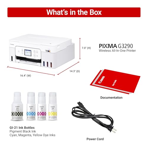 Canon MegaTank G3270 All-in-One Wireless Inkjet Printer. for Home Use, Print, Scan and Copy