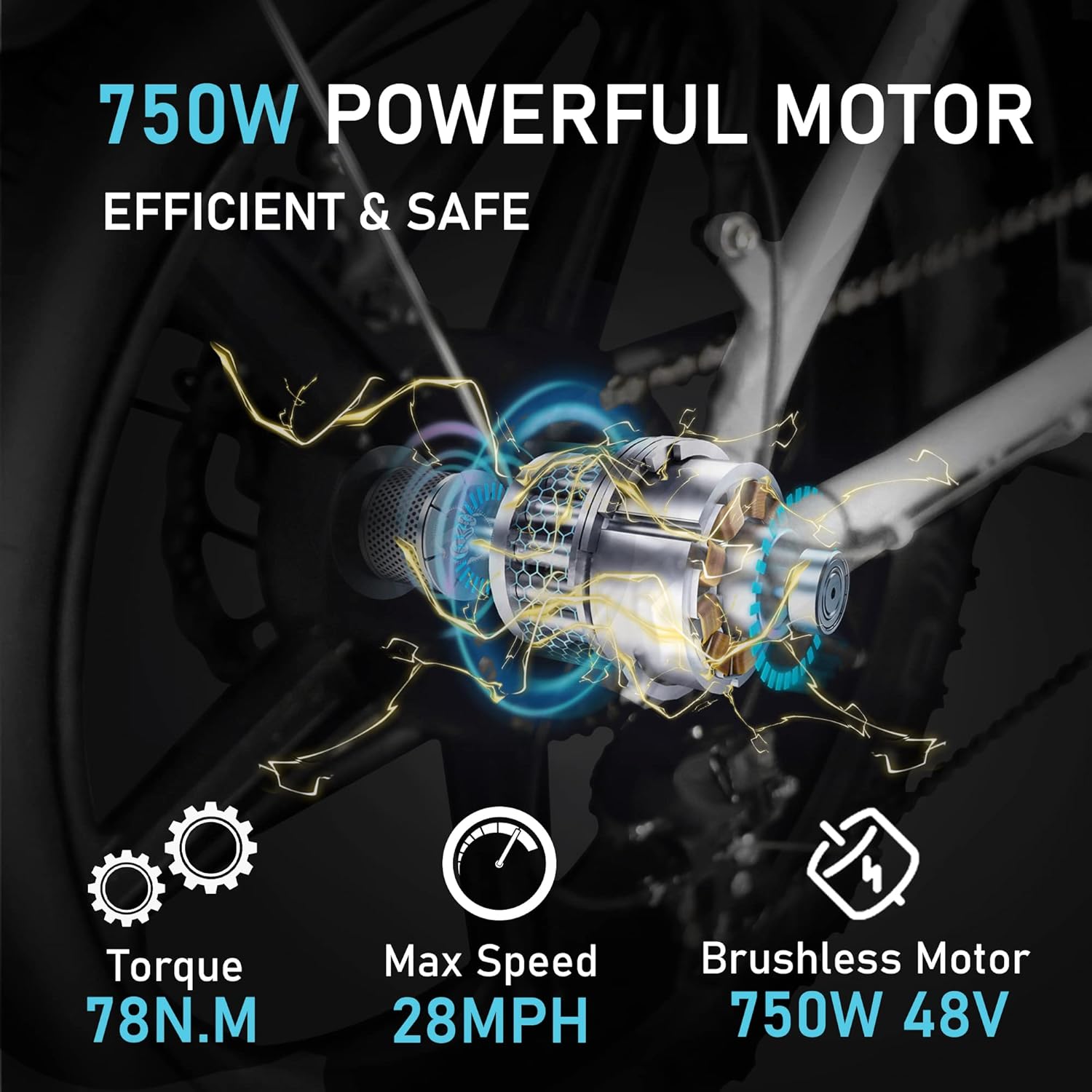 Electric Bike 750W 28MPH Fat Tire Folding Ebike 20" Adult Electric Bicycles, 48V 13AH Foldable E-Bike with Lockable Suspension, Shimano 7-Speed, Mountain Beach Cruiser Ebikes