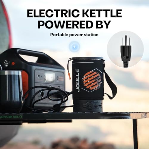 Electric Kettle Pot, Portable French Press Coffee Maker, Small Travel Water Boiler Cooker, 500 W Electric Tea Kettle for Boiling Water, Popcorn Maker, Camping RV Essentials