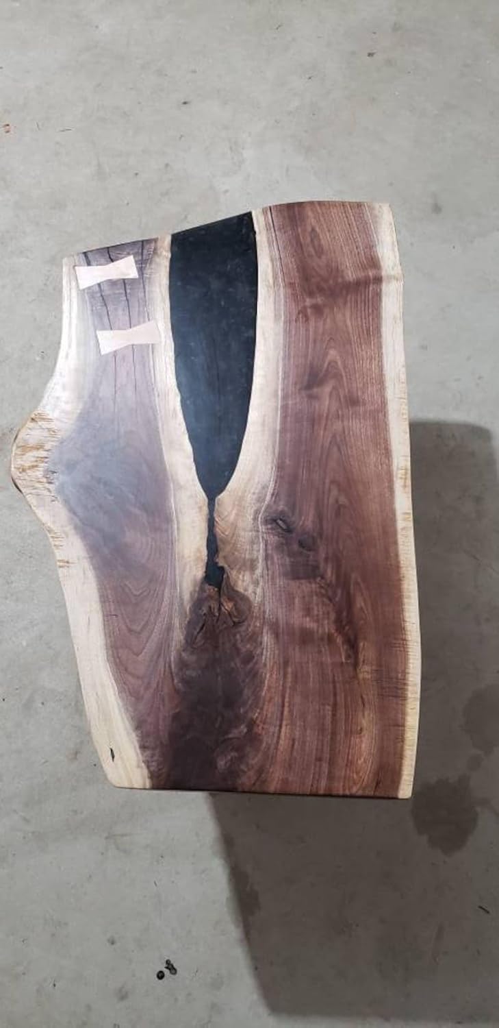 Epoxy Walnut coffee table. Epoxy River table/ Walnut end table. Epoxy coffee table made for tree fork/crotch