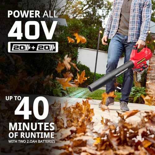 PowerSmart 40V 17" Cordless Electric Lawn Mower, 3-in-1 Brushless Push Lawn Mower with 4.0Ah Battery & Charge