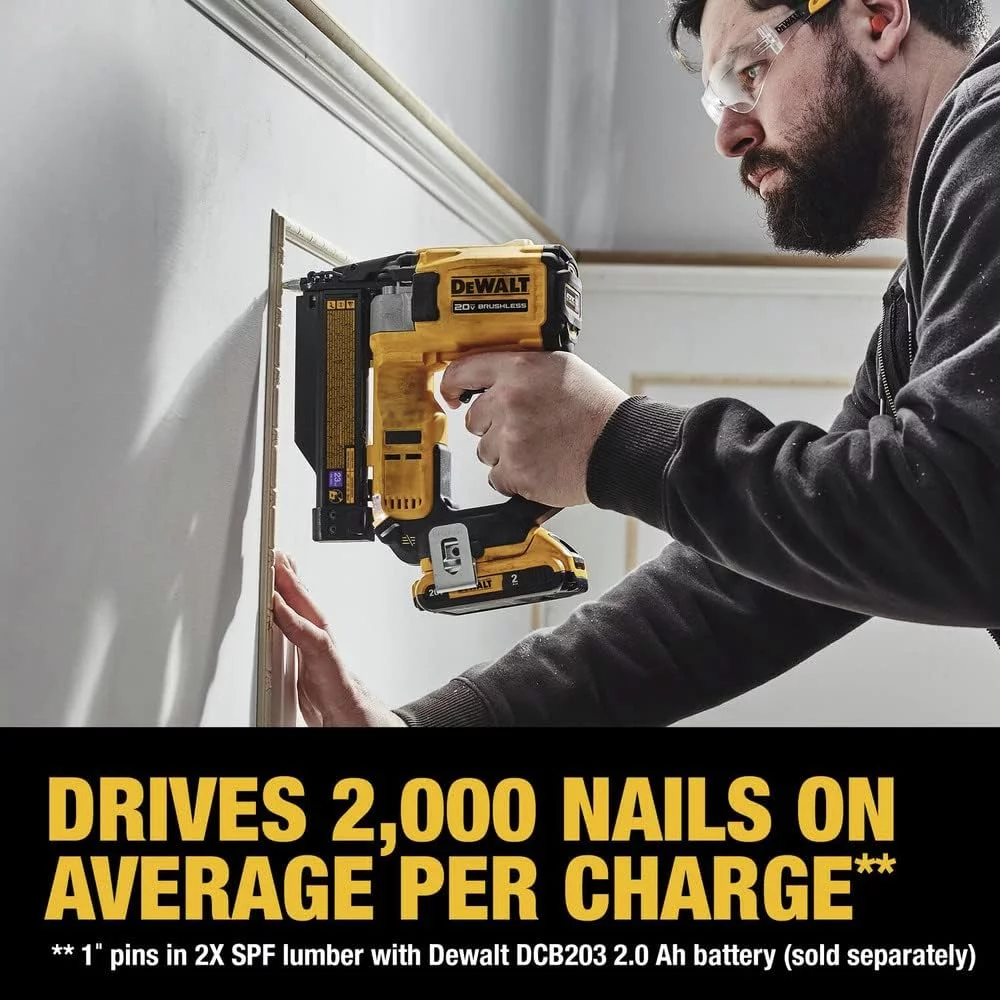 DEWALT ATOMIC 20V MAX Lithium Ion Cordless 23 Gauge Pin Nailer Kit with 2.0Ah Battery and Charger (DCN623D1)