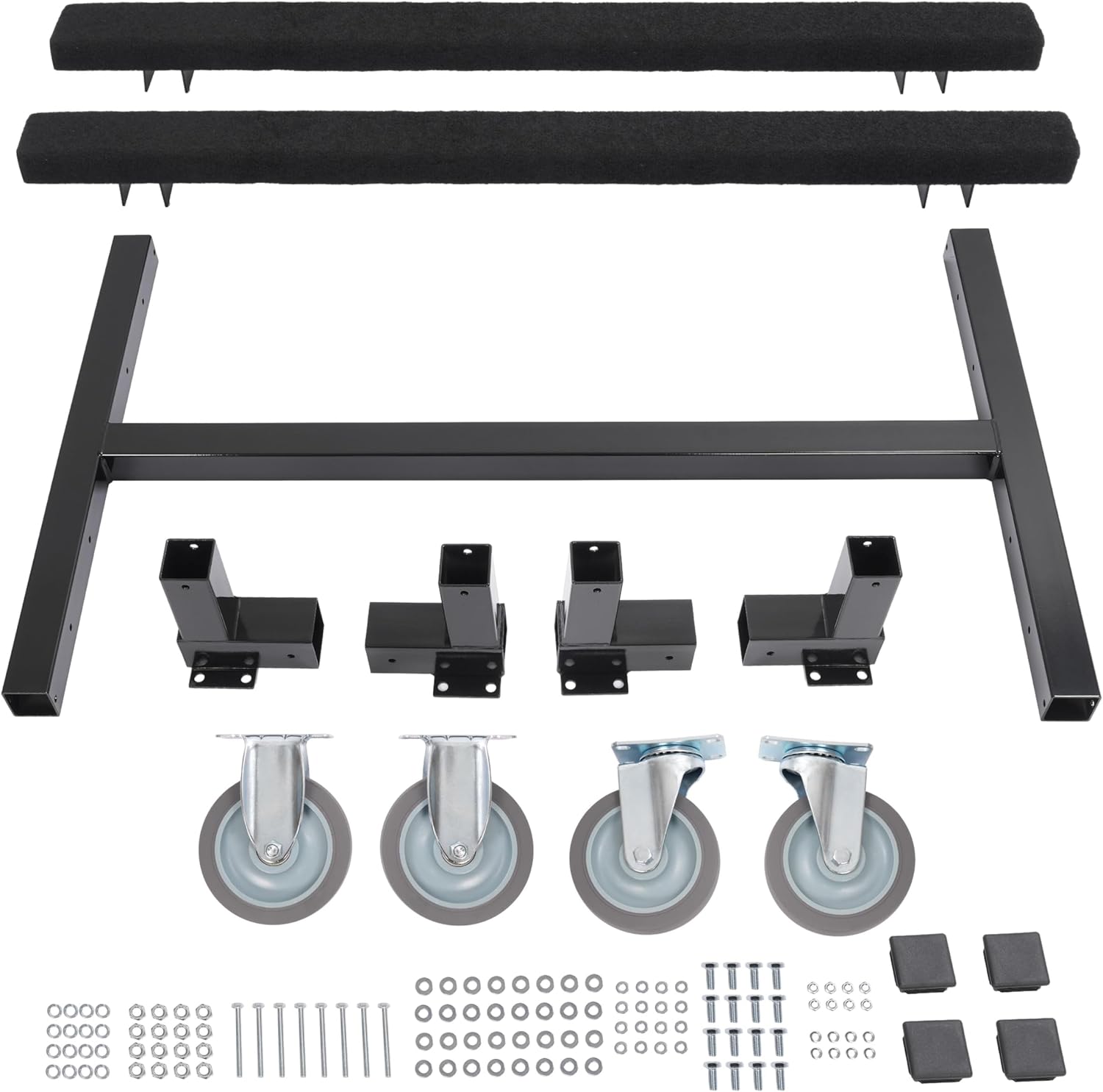 ECOTRIC Universal Watercraft Dolly 1400 LBS Compatible with Sea-Doo Yamaha Kawasaki Jet Ski Stand Boat Adjustable w/Four Casters & Two Brakes Steel Black