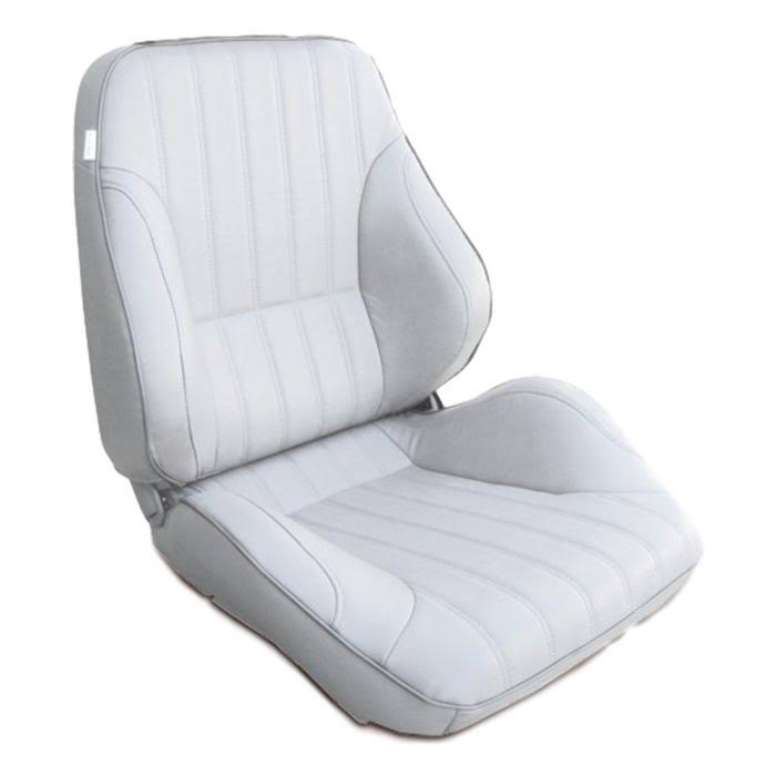 Procar 80-1050-53L Rally Lowback Series Seat Vinyl White Driver Side 1963