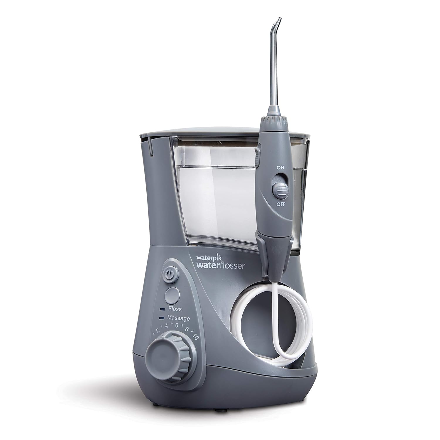Waterpik Aquarius Water Flosser Professional For Teeth, Gums, Braces, Dental Care, Electric Power With 10 Settings, 7 Tips For Multiple Users And Needs, ADA Accepted, Black WP-662 Pack of 2