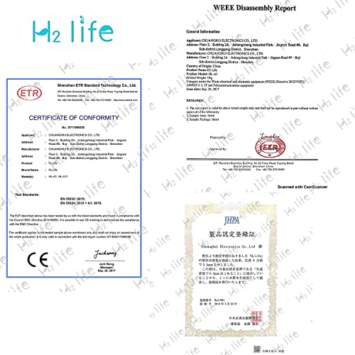 H2 Life Hydrogen Sport Water Bottle, Professional Hydrogen-Rich Water Generator with SPE and PEM, 320ml 3200PPB Dual Mode Hydrogen Water Maker ionized for Travel Hiking Swimming