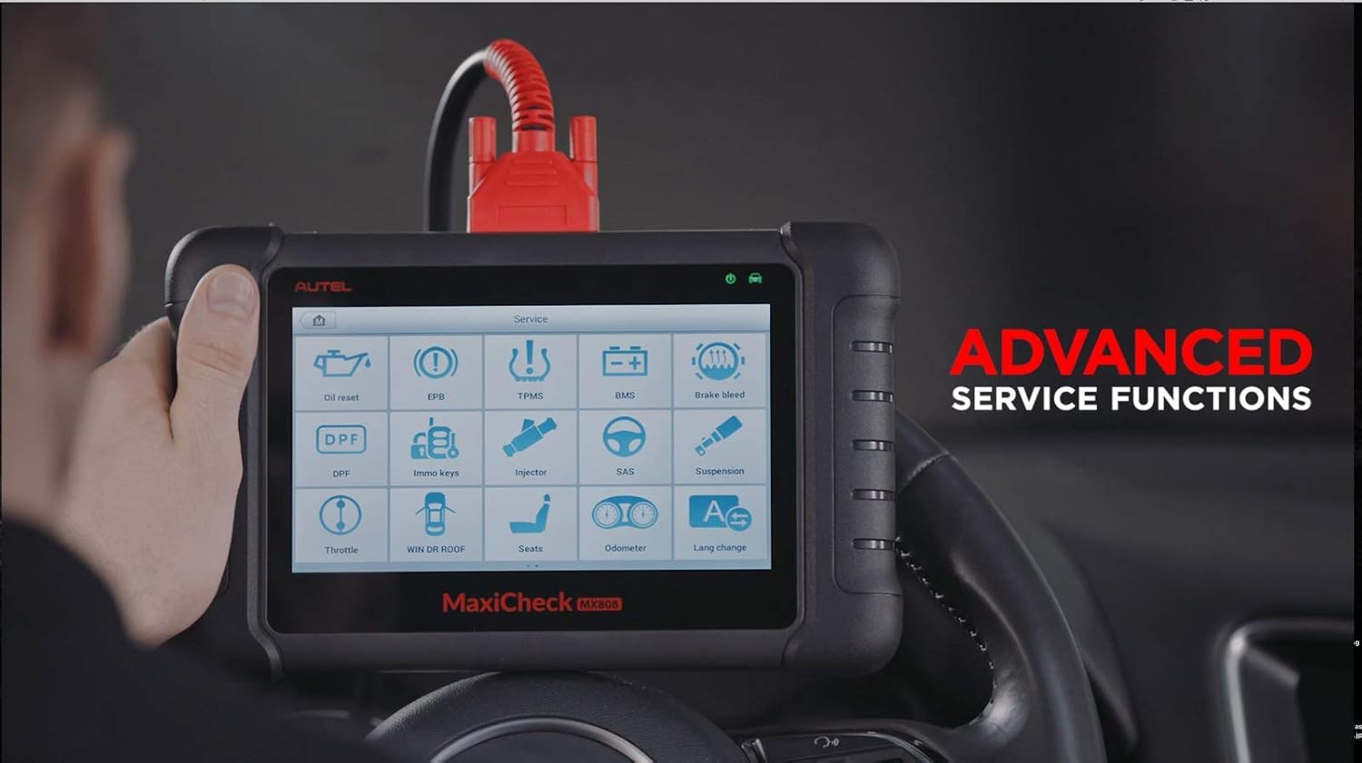 Autel Scanner MaxiCheck MX808 OBD2 Diagnostic Scan Tool Same functionalities of MK808/MK808BT Bi-Directional Scan Tool 2 Years Free Update 28+Services FCA AutoAuth Active Tests Work with MV105 MV108