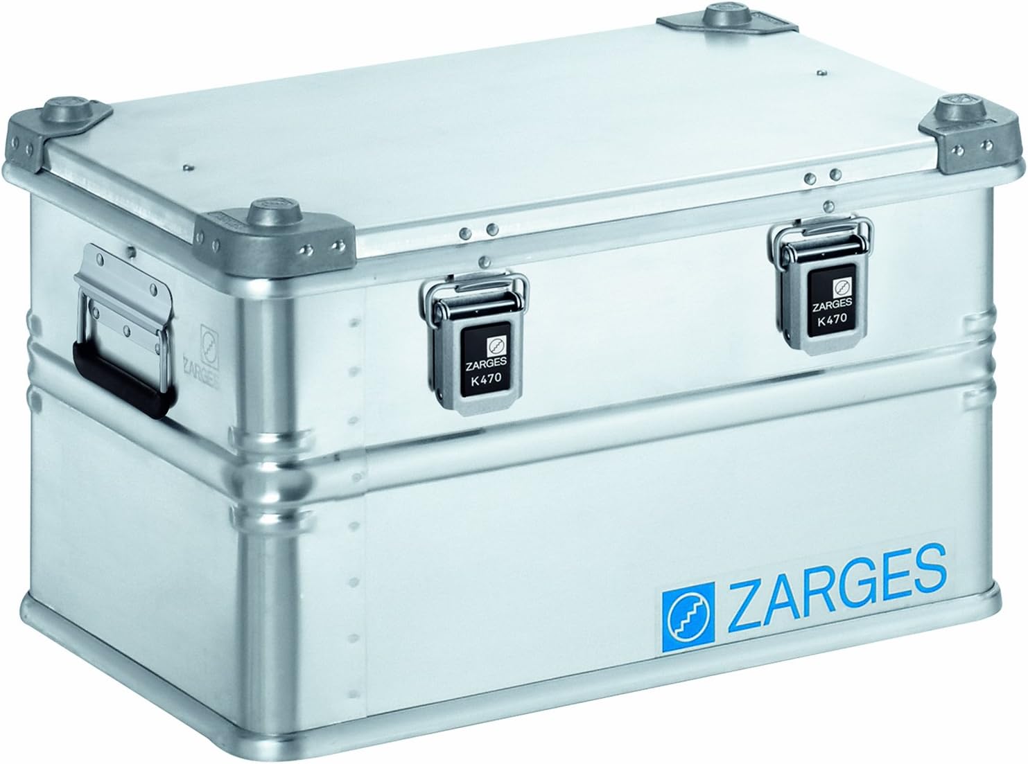 Zarges?K470 Aluminum Hard Protective Carrying Case, Portable Stackable Storage, Customizable Safe Lock Box, Dust and Water Resistant (44.1 x 28.3 x 18.9 Inches)