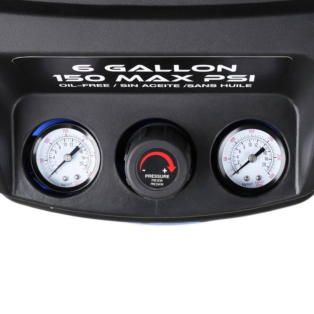 Aavix 6 gal. Portable Electric 150 PSI Oil-Free Pancake Air Compressor