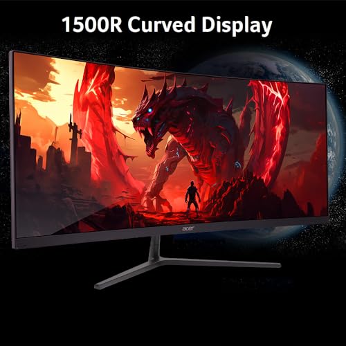 acer Nitro 31.5" FHD 1920 x 1080 1500R Curved PC Gaming Monitor | AMD FreeSync Premium | 240Hz Refresh | 1ms VRB | VESA Mountable | HDR10 | 1 x Display Port 1.4 & 2 x HDMI 2.0 | ED320Q X2bmiipx