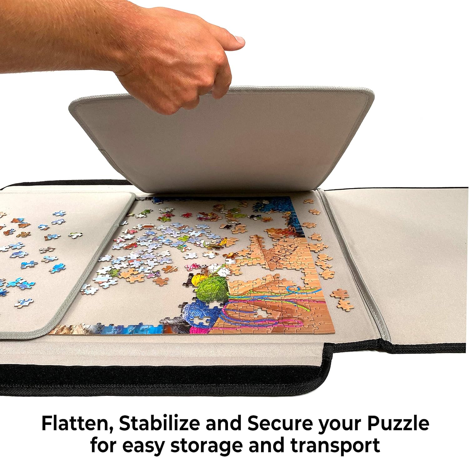 Portable Jigsaw Puzzle Board Mat by Mary Maxim - Puzzle Tables for Adults - Puzzle Organizer and Storage - Puzzle Table Felt Non-Slip Mat Holds up to 1000 Pieces- Puzzle Accessories (1000 Piece)