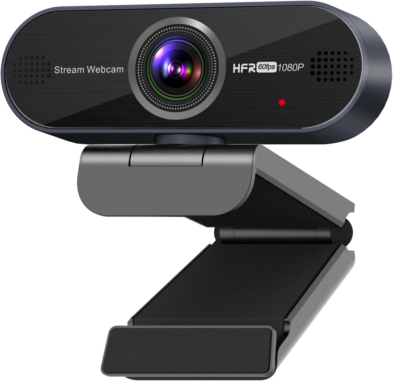 1080P 60FPS Webcam with Microphone,Full HD Computer Web Camera,Auto-Focus 80° Wide Angle Built-in Dual Noise Reduction Mics,Webcam for Online Class, Zoom Skype Facetime Teams, PC Mac Laptop Desktop