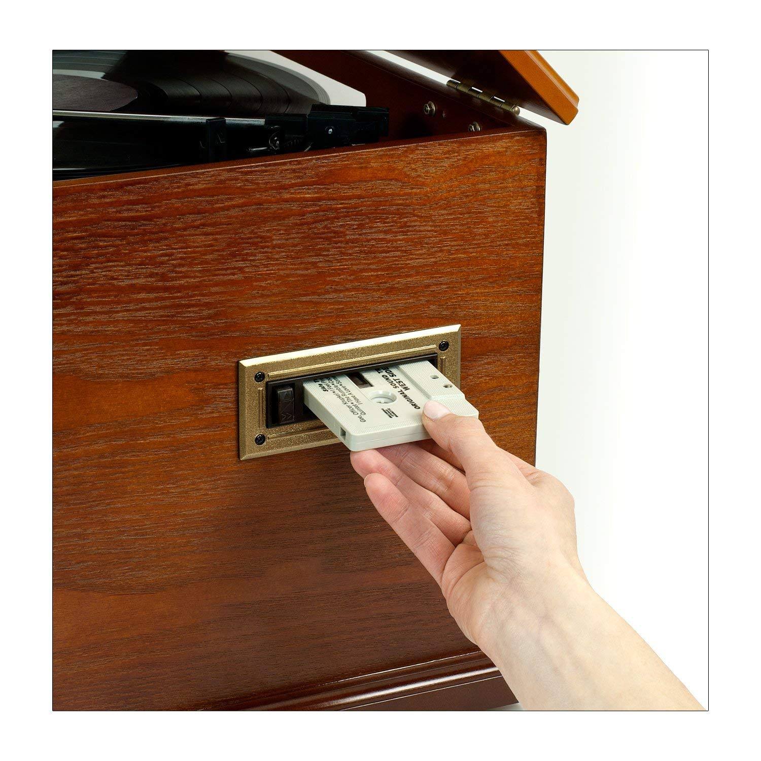 Victrola Aviator 7-in-1 Wooden Turntable with Bluetooth