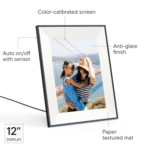 Aura Digital Picture Frame - 10.1" HD Mat Display | Wirecutter's Best Digital Frame for Gifting - Send Photos Directly from Your Phone from Anywhere | Quick & Easy Setup Over WiFi - Free App | Black