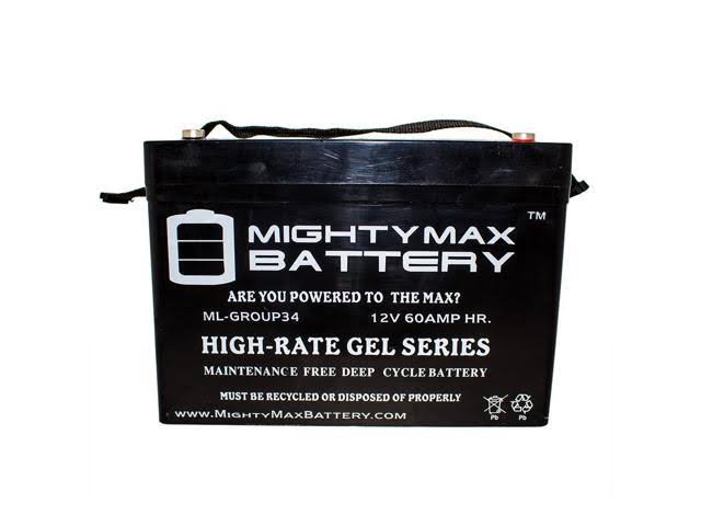 12V 60Ah Group 34 Replacement for Sealed Gel Mk Batteries