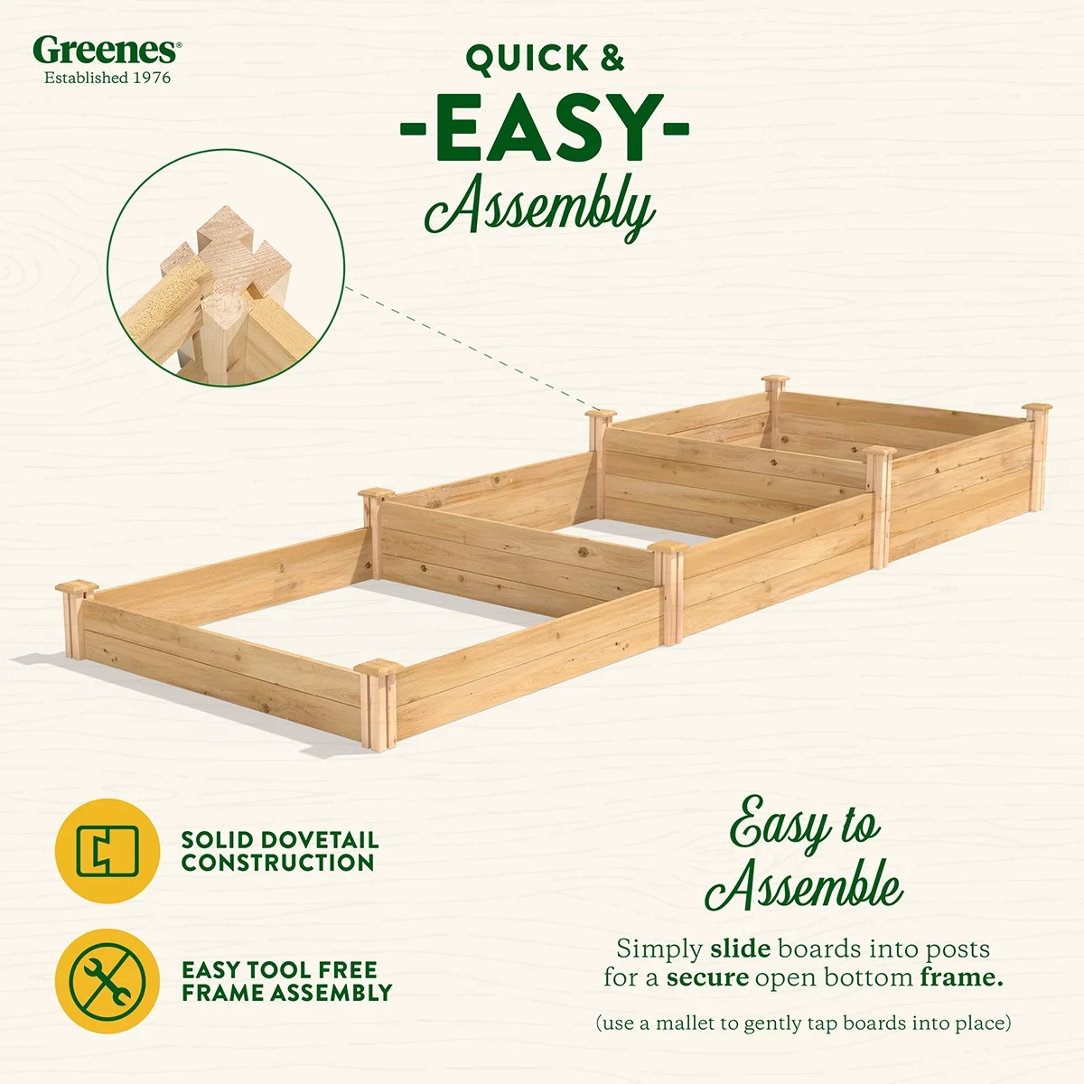 Greenes Fence Dovetail Stair-Step Cedar Raised Garden Bed
