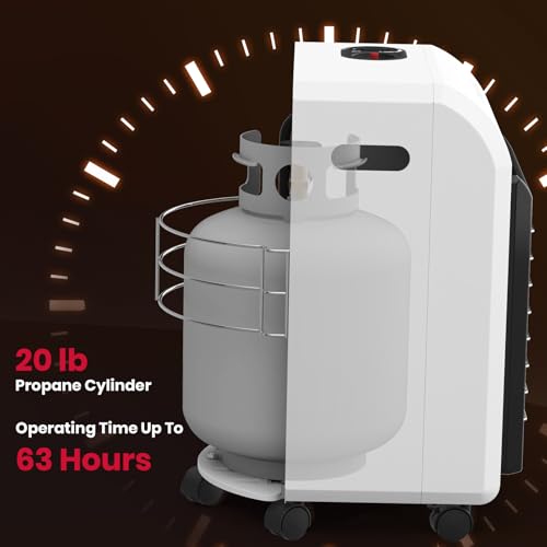 Gasland MHA18BN Propane Radiant heater, 18,000 BTU Warm Area up to 450 sq. ft, Portable LP Gas Heater for Garages, Workshops and Construction Sites, Ultra Quiet Propane Heater with LP Regulator Hose