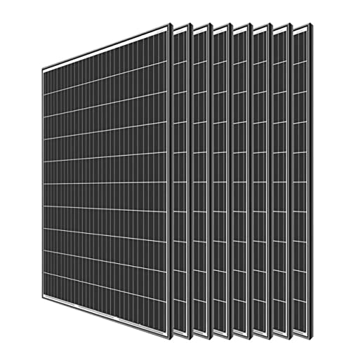 Renogy 4pcs Solar Panel Kit 320W 24V Monocrystalline On/Off Grid for RV Boat Shed Farm Home House Rooftop Residential Commercial House，4 Pieces