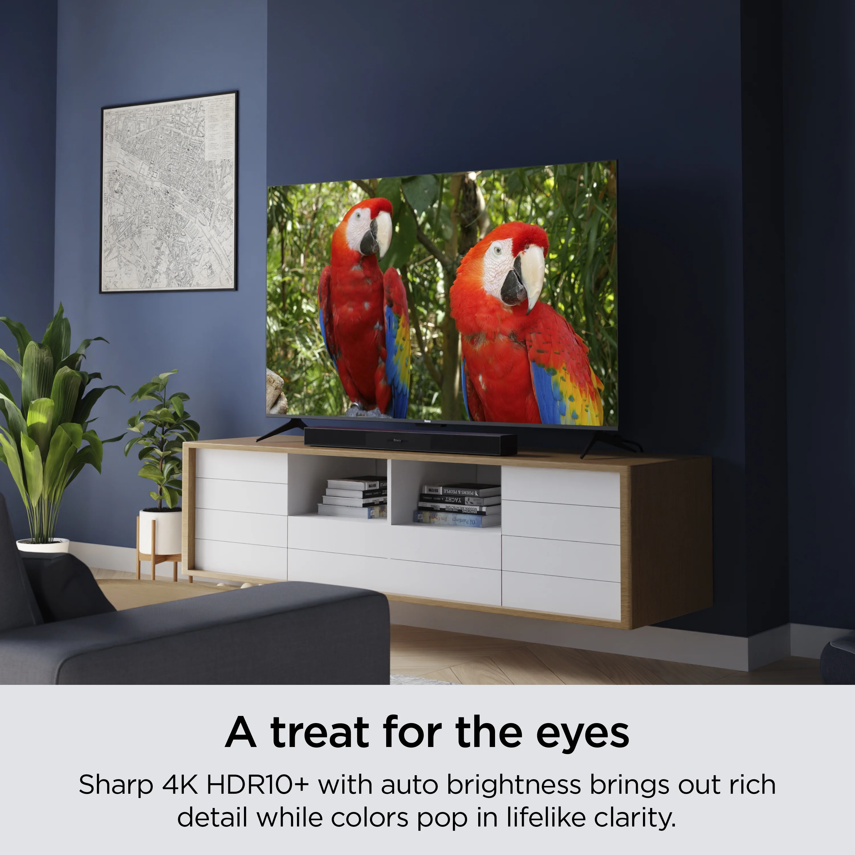Roku 50 Select Series 4K HDR Smart RokuTV with Enhanced Voice Remote, Brilliant 4K Picture, Automatic Brightness, and Seamless Streaming