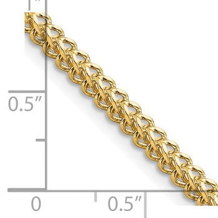 Lex & Lu 14k Yellow Gold 2.5mm Franco Chain Necklace or Bracelet LAL92711