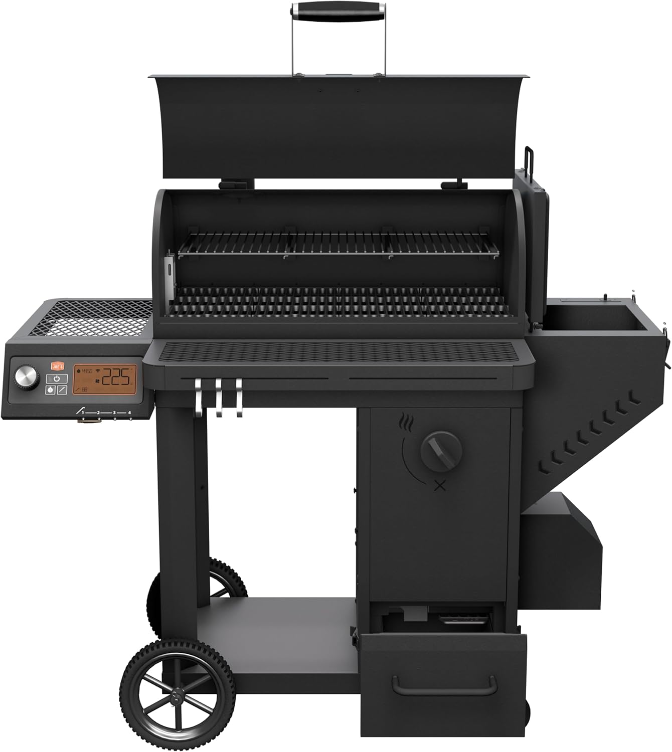 OKLAHOMA JOE'S® Tahoma™ Auto-Feed Charcoal 900 Smoker and Grill, Black Steel, 24203104