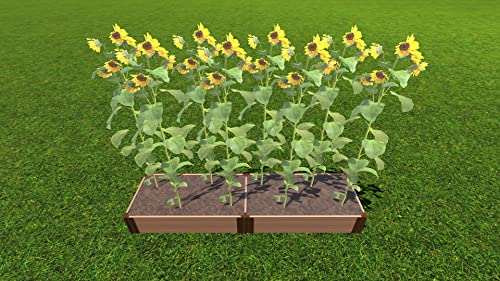 WEATHERED WOOD 2' X 8' X 11" RAISED GARDEN BED - 1" PROFILE