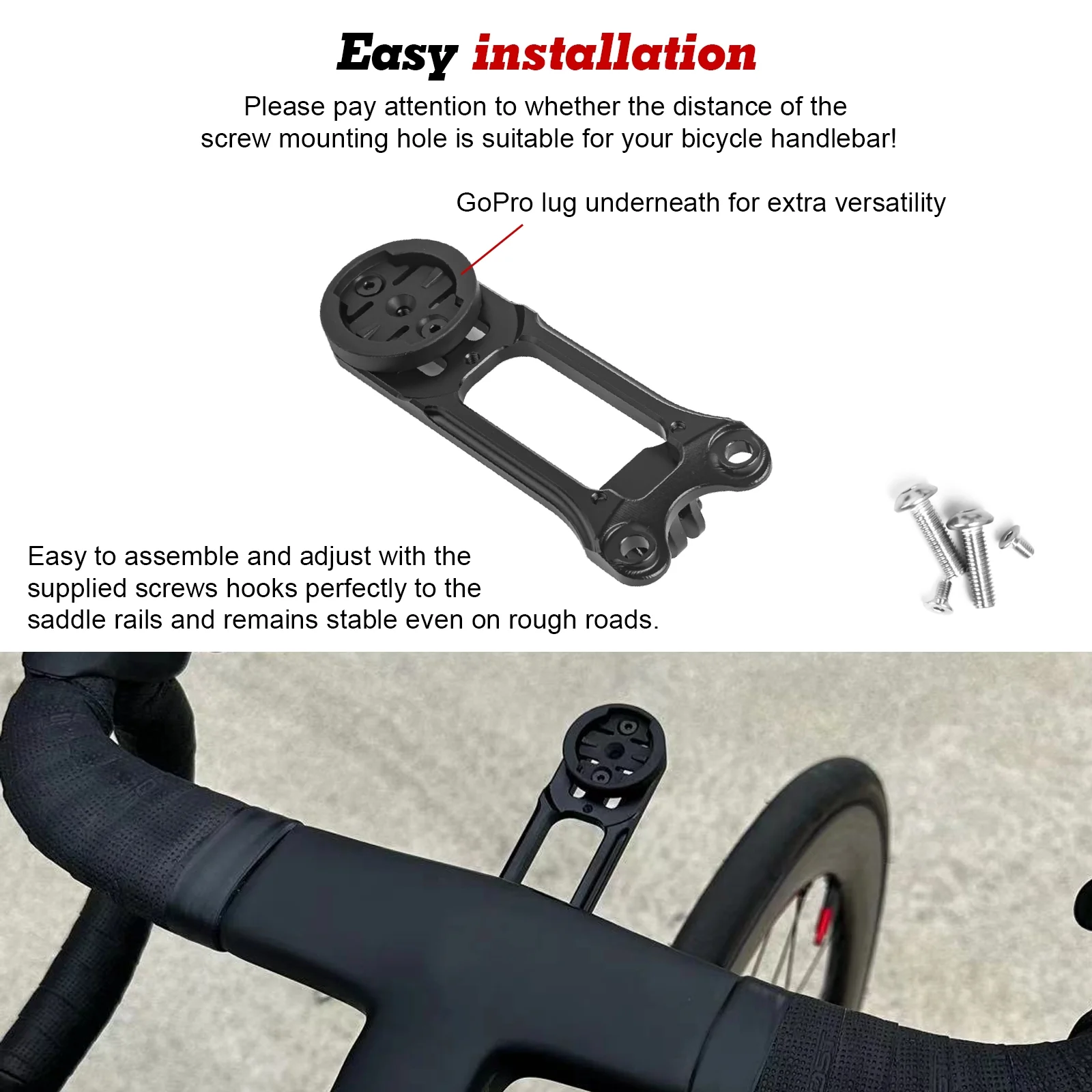Xotic Tech Garmin Computer Mount for Pinarello DOGMA F & F12 Most Talon Ultra Handle Bar (Aluminum Alloy)