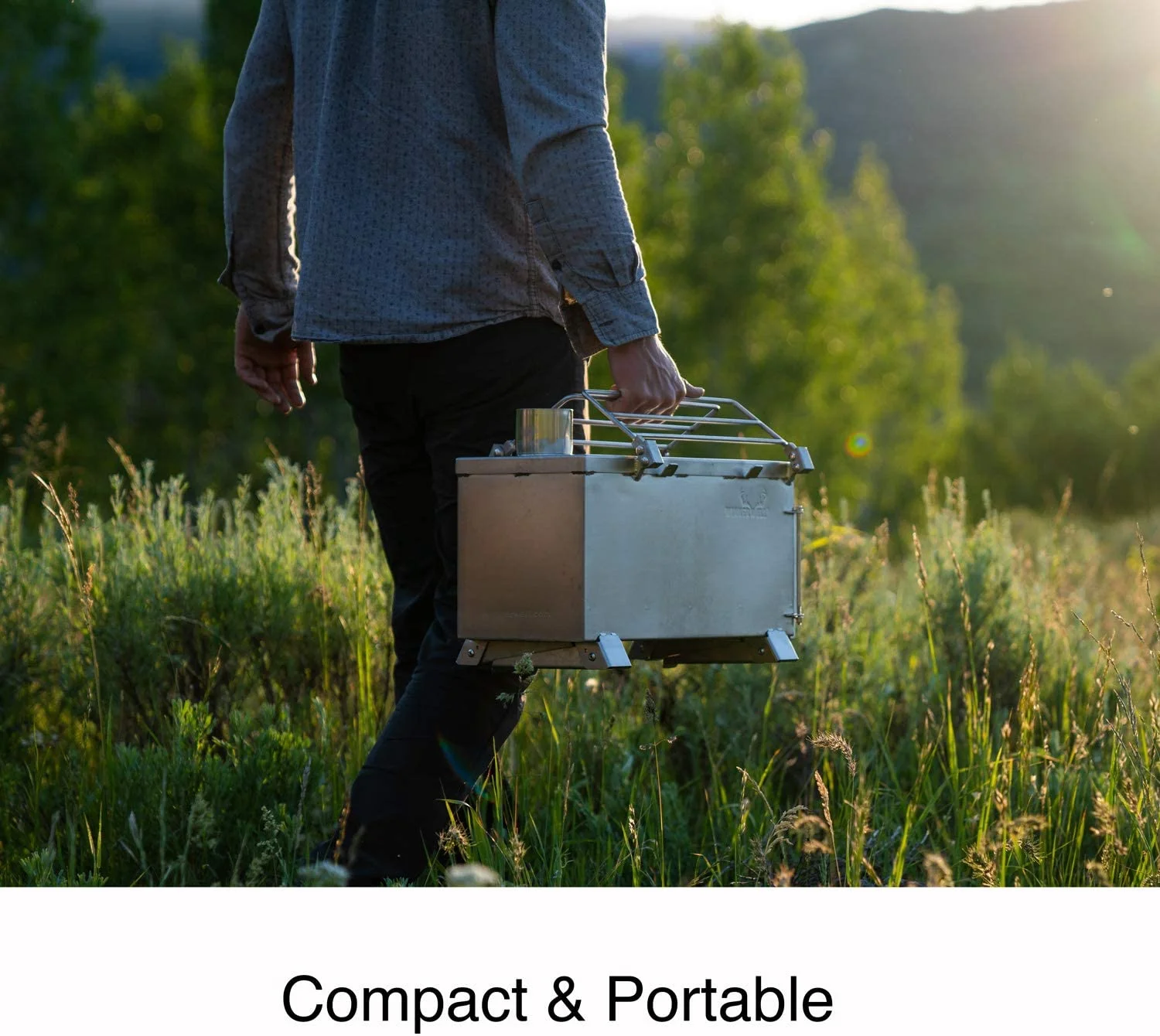 Tent Stove | Tiny Stove for Tents, , and Camping | 800 Cubic Inch Firebox | Construction | Includes Chimney Pipe
