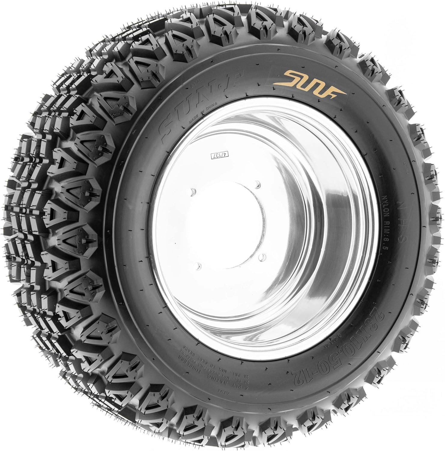 [Set of 2] SunF 20x10-8 20x10x8 ATV UTV Tires 4 Ply Golf Cart Lawn Mower Quad G003 [ Rim(s) NOT included ]
