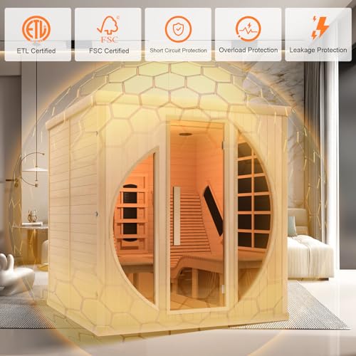 Full Size Portable Steam Saunas for Home Spa, Full Body Sauna Tent for Relaxation, 1500W & 4L Sauna Steamer Machine, Remote Control, Foldable Chair (Black)