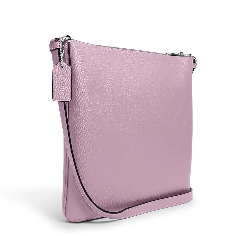 Coach Women's Crossgrain Leather Rowan File Crossbody Bag (Ice Purple)