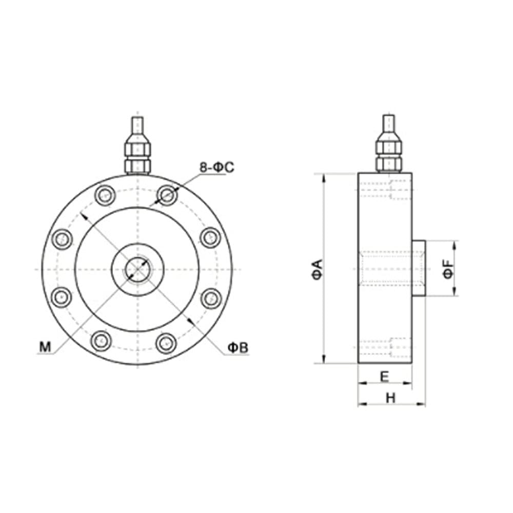 ATO Pancake Load Cell Capacity 2 ton Low Profile for Weighbridge, Tension and Compression Load Cell IP67