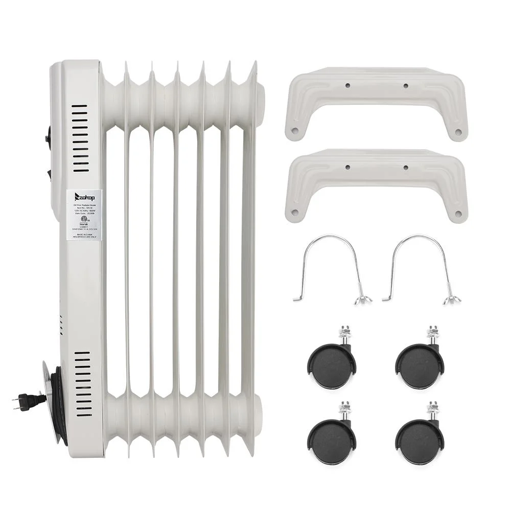 Ktaxon Portable 1500W Oil Filled Electric Radiator Heater Space Heater, White