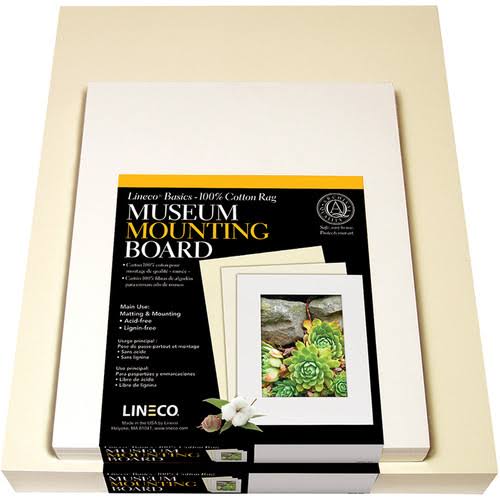 Lineco Cotton Rag Museum Mounting Boards, White