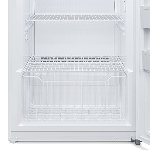 Upright Freezer/Refrigerator Convertible, 2-in-1 Appliance, Home, Dorm, and Garage Ready Fridge/Freezer Storage for Fresh or Frozen Food and Drinks, Wire Shelves and Drawer