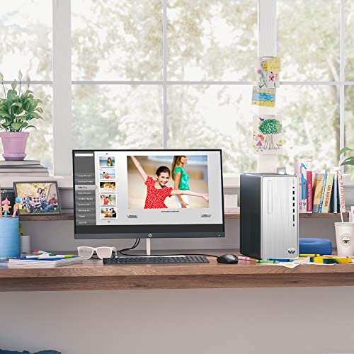 HP Newest Pavilion TP01 Desktop Computer, AMD Ryzen 7-5700G (Beats i9-10900), AMD Radeon, DVD Writer, Wireless, 9 USB Ports, HDMI, Bluetooth, Windows 11 Home (32GB RAM | 1 TB PCIe SSD)