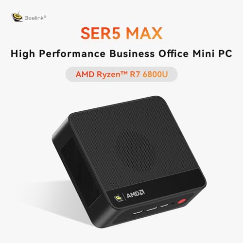Beelink Mini PC SER5 with AMD Ryzen 5 5500U Mini Computer(6C/12T, up to 4.0GHz), 32GB DDR4 500GB NVMe SSD, Desktop PC 4K HD Dual Display HDMI/DP1.4/WiFi 6/Bluetooth 5.2/2.5Gbps Ethernet