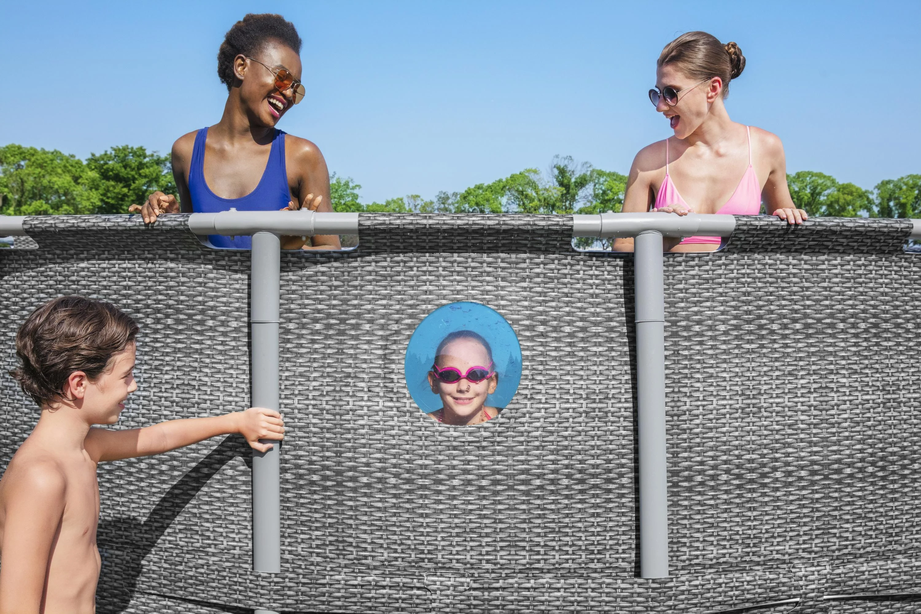 Coleman 22'x52" Power Steel Frame Swim Vista II Round Swimming Pool Set