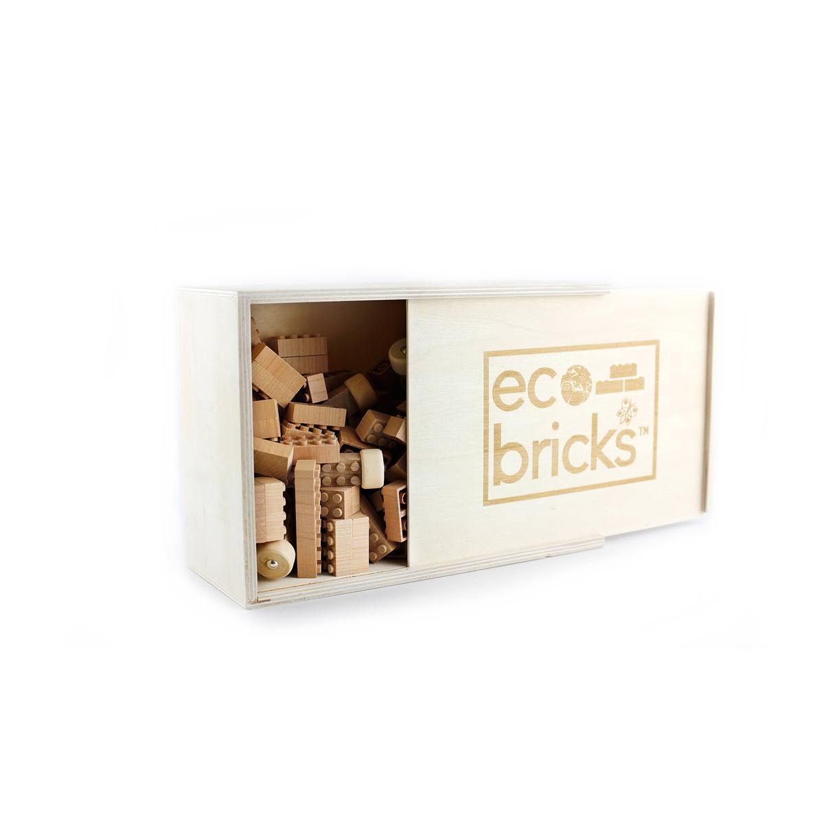 Once Kids Eco Bricks Wooden Set - 250 Piece