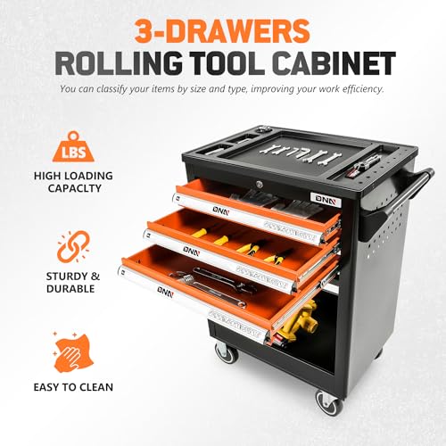 DNA MOTORING 7-Drawer Rolling Tool Cabinet Chest with Keyed Locking System Non-Slip Mat, for Garage Warehouse Workshop, Green, TOOLS-00399